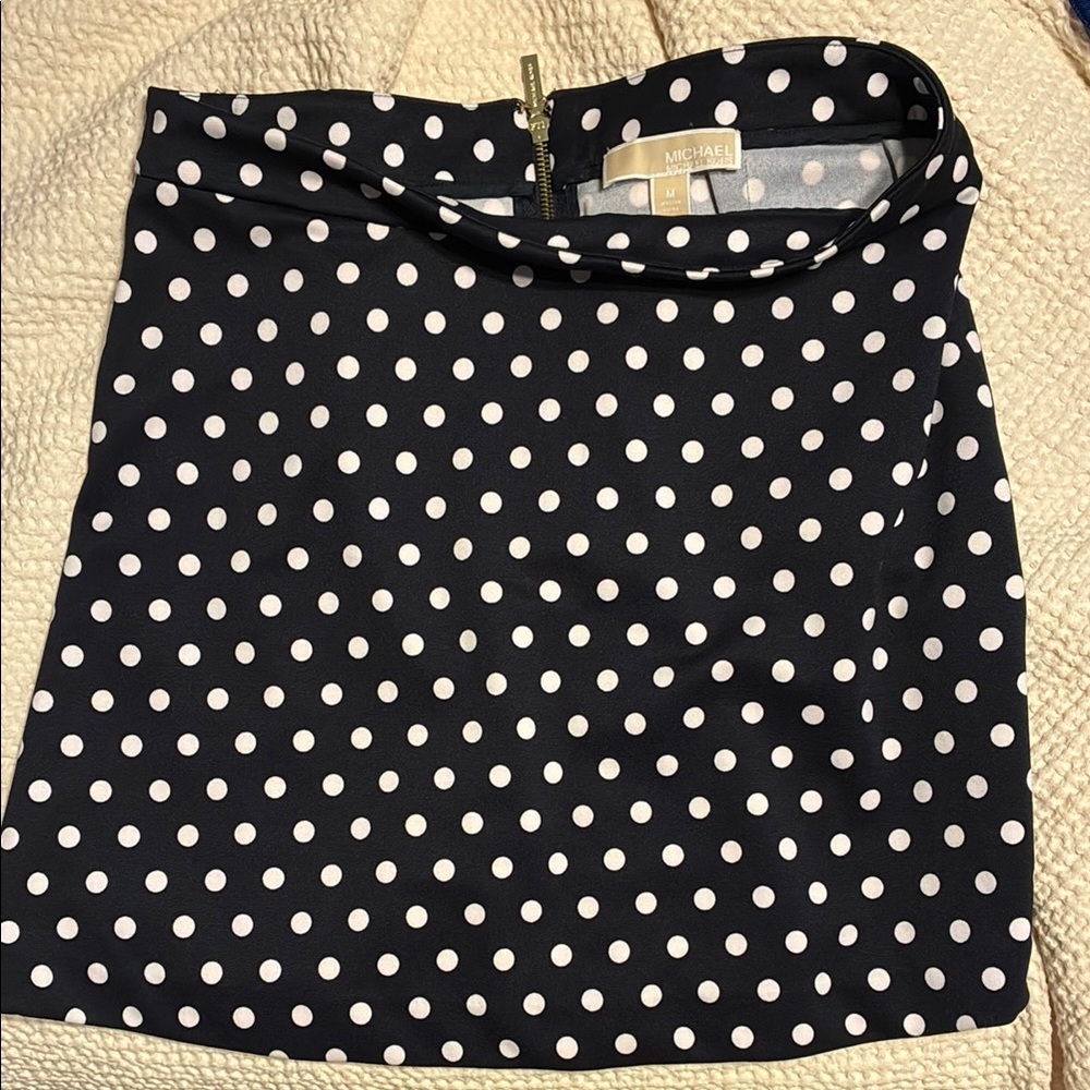 Michael Kors Black and White Pencil Mini Skirt